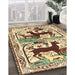 Traditional Sienna Brown Persian Rug in Family Room, tr3893