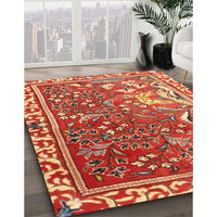Traditional Neon Red Persian Rug, tr3896