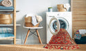 Machine Washable Traditional Neon Red Rug in a Washing Machine, wshtr3896