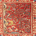 Square Traditional Neon Red Persian Rug, tr3896