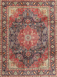 Machine Washable Traditional Saffron Red Rug, wshtr3899