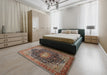 Machine Washable Traditional Camel Brown Rug in a Bedroom, wshtr389