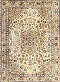 Machine Washable Traditional Brown Gold Rug, wshtr3900