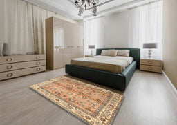 Traditional Red Oriental Rug in a Bedroom, tr3901