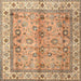 Square Traditional Red Oriental Rug, tr3901