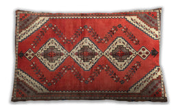 Traditional Classic Rectangular Orange Brown Lumbar Throw Pillow, 13 inch by 19 inch, lbtr3902