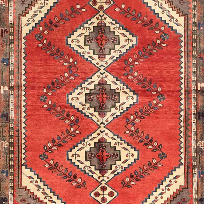 Traditional Orange Brown Persian Rug, tr3902