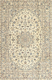 Machine Washable Traditional Gold Rug, wshtr3903