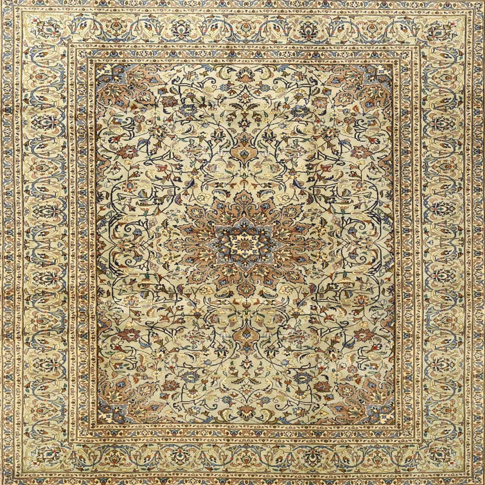 Round Machine Washable Traditional Brown Rug, wshtr3904