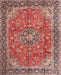 Traditional Fire Brick Red Medallion Rug, tr3906