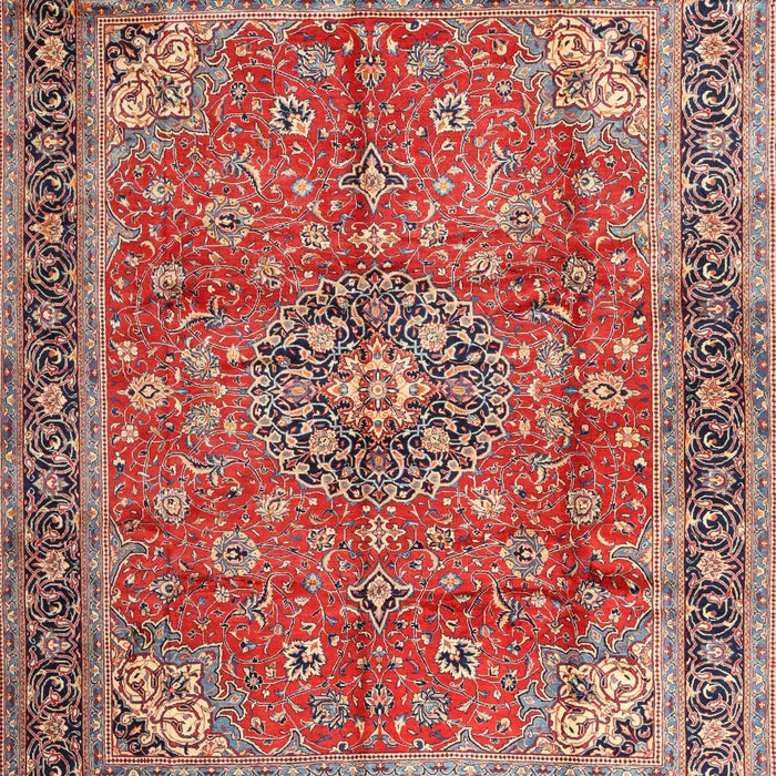 Traditional Fire Brick Red Medallion Rug, tr3906