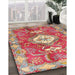 Traditional Crimson Red Persian Rug in Family Room, tr3908