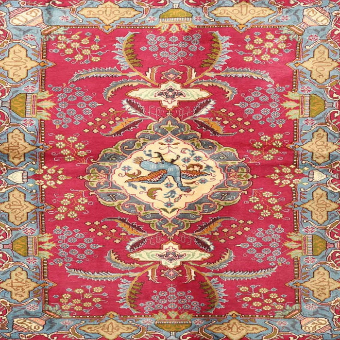 Square Traditional Crimson Red Persian Rug, tr3908