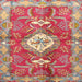 Square Traditional Crimson Red Persian Rug, tr3908