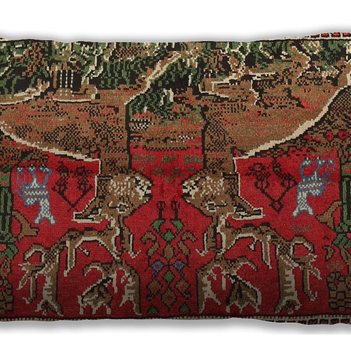 Traditional Classic Rectangular Tomato Red Lumbar Throw Pillow, 13 inch by 19 inch, lbtr390