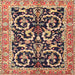 Square Traditional Sandy Brown Animal Rug, tr3910