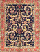 Machine Washable Traditional Sandy Brown Rug, wshtr3910