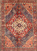 Machine Washable Traditional Sand Brown Rug, wshtr3912