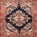 Square Traditional Light Copper Gold Medallion Rug, tr3913