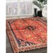 Traditional Sunrise Orange Persian Rug in Family Room, tr3914