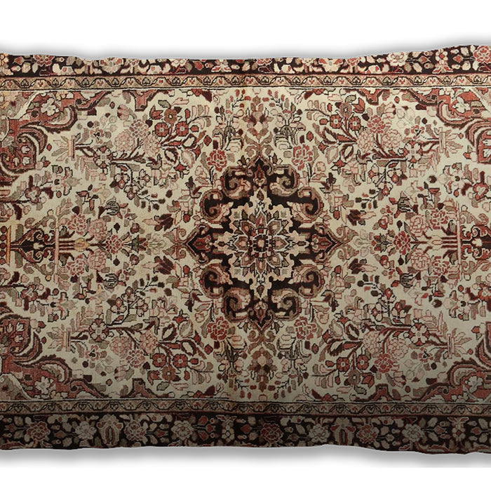 Traditional Classic Rectangular Dark Sienna Brown Lumbar Throw Pillow, 13 inch by 19 inch, lbtr3915