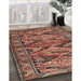 Traditional Sunrise Orange Persian Rug in Family Room, tr3916