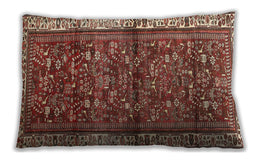 Traditional Classic Rectangular Tomato Red Lumbar Throw Pillow, 13 inch by 19 inch, lbtr3917