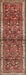 Machine Washable Traditional Tomato Red Rug, wshtr3917