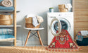 Machine Washable Traditional Red Rug in a Washing Machine, wshtr3918