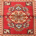 Round Machine Washable Traditional Red Rug, wshtr3918