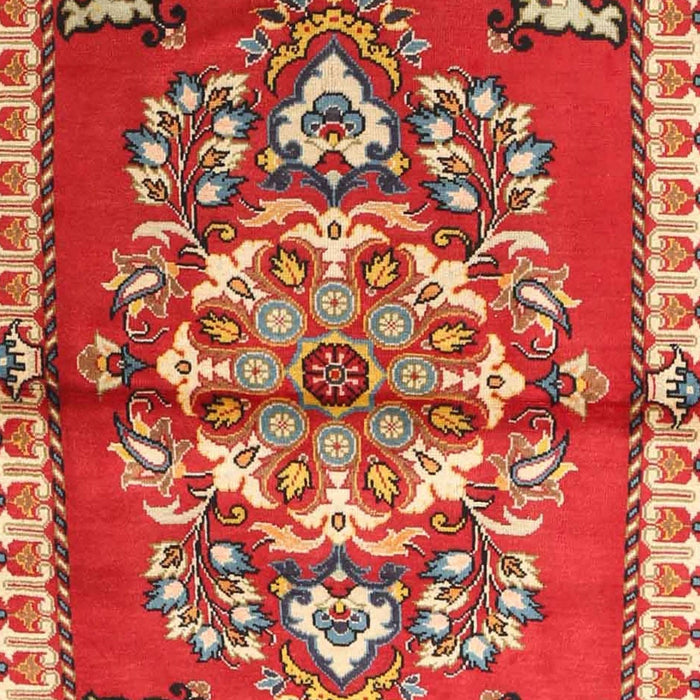 Machine Washable Traditional Red Rug, wshtr3918