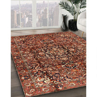 Traditional Saffron Red Persian Rug, tr3919