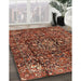 Machine Washable Traditional Saffron Red Rug in a Family Room, wshtr3919