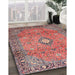 Traditional Brown Red Persian Rug in Family Room, tr3920