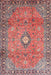 Machine Washable Traditional Brown Red Rug, wshtr3920