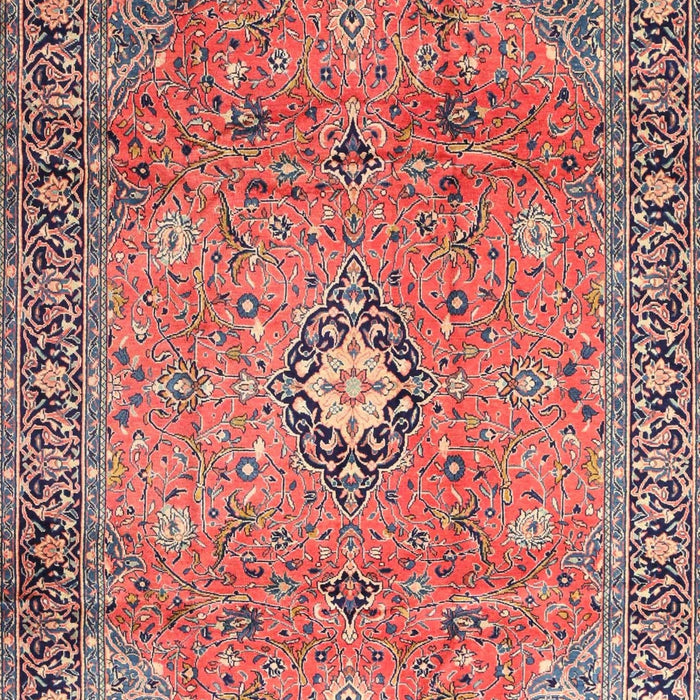 Machine Washable Traditional Brown Red Rug, wshtr3920