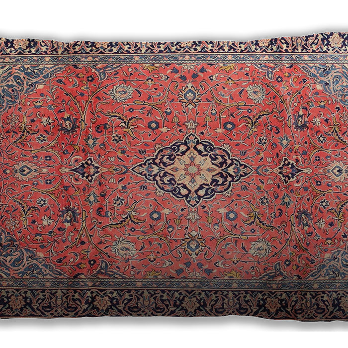 Traditional Classic Rectangular Brown Red Lumbar Throw Pillow, 13 inch by 19 inch, lbtr3920