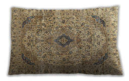 Traditional Classic Rectangular Red Brown Lumbar Throw Pillow, 13 inch by 19 inch, lbtr3921