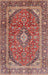 Machine Washable Traditional Fire Brick Red Rug, wshtr3922