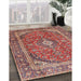 Traditional Fire Brick Red Persian Rug in Family Room, tr3922