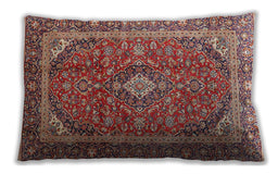 Traditional Classic Rectangular Fire Brick Red Lumbar Throw Pillow, 13 inch by 19 inch, lbtr3922