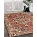 Machine Washable Traditional Brown Red Rug in a Family Room, wshtr3924