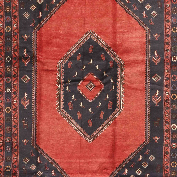 Traditional Chestnut Brown Medallion Rug, tr3925