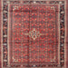 Square Traditional Orange Salmon Pink Persian Rug, tr3926