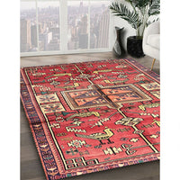 Traditional Sunrise Orange Animal Rug, tr3927