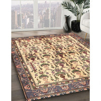 Traditional Sienna Brown Animal Rug, tr3929