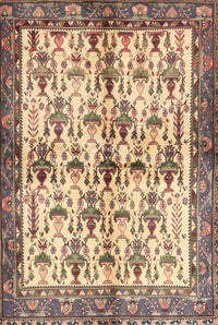 Machine Washable Traditional Sienna Brown Rug, wshtr3929