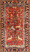 Machine Washable Traditional Tomato Red Rug, wshtr392