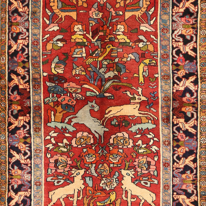 Machine Washable Traditional Tomato Red Rug, wshtr392