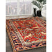 Machine Washable Traditional Tomato Red Rug in a Family Room, wshtr392